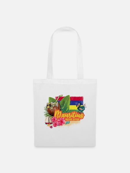 Mauritius Retro Indischer Ozean Dodo Souvenir - Stoffbeutel - Weiß