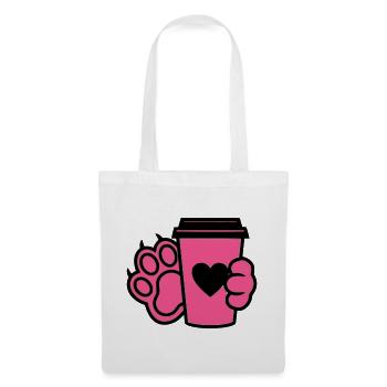 Dog Paw Coffee Cup Dog Mom - Tote Bag - white - Front