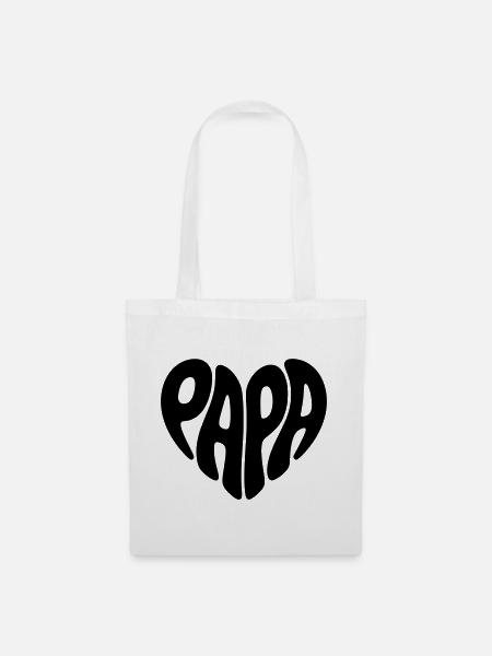 Papa - Stoffbeutel - Weiß