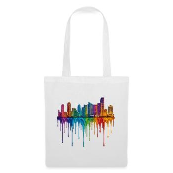 Miami Florida Dripping Art - Tote Bag - white - Front