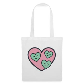 Heart Three Children Mom Mother of Three Love - Tote Bag - white - Front