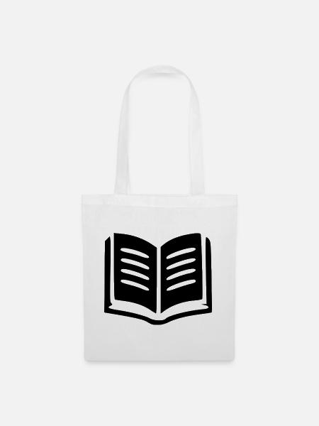 Buch Bücher lesen - Stoffbeutel - Weiß