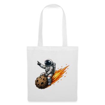 Astronaut hits meteor rocket - Tote Bag - white - Front