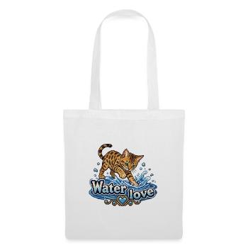 Retro Pixel Art Bengal Cat in Water - Tote Bag - white - Front