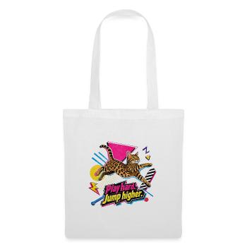 90s Memphis Bengal Cat - Tote Bag - white - Front