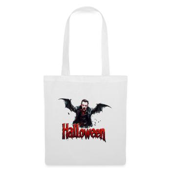 Vampir Halloween Druck Dracula - Stoffbeutel - Weiß - Vorne