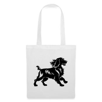 Amerikanischer Cocker Spaniel Hundegang - Stoffbeutel - Weiß - Vorne