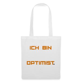 ICH_BIN_OPTIMIST-_ Part 1 - Stoffbeutel - Weiß - Vorne