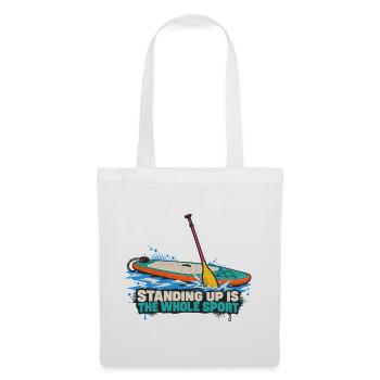Stand Up Paddling: Ganzheitssport - Stoffbeutel - Weiß - Vorne