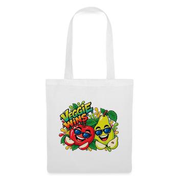 Veggie Wins Apfel Birne - Stoffbeutel - Weiß - Vorne