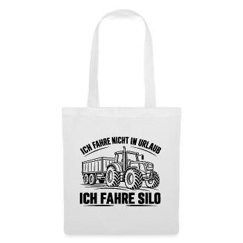Landwirtschaft Ich fahre Silo Traktor Landleben - Stoffbeutel - Weiß - Vorne