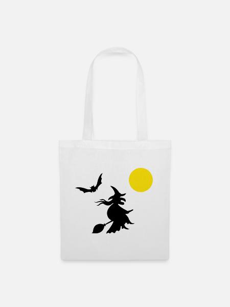 hexe_halloween - Stoffbeutel - Weiß