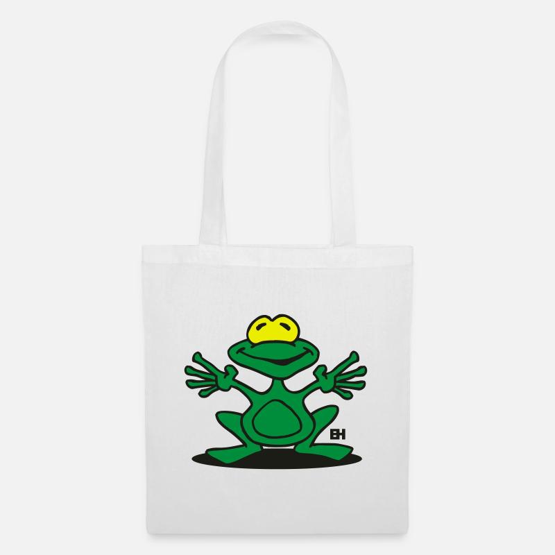 Frosch - Stoffbeutel - Weiß