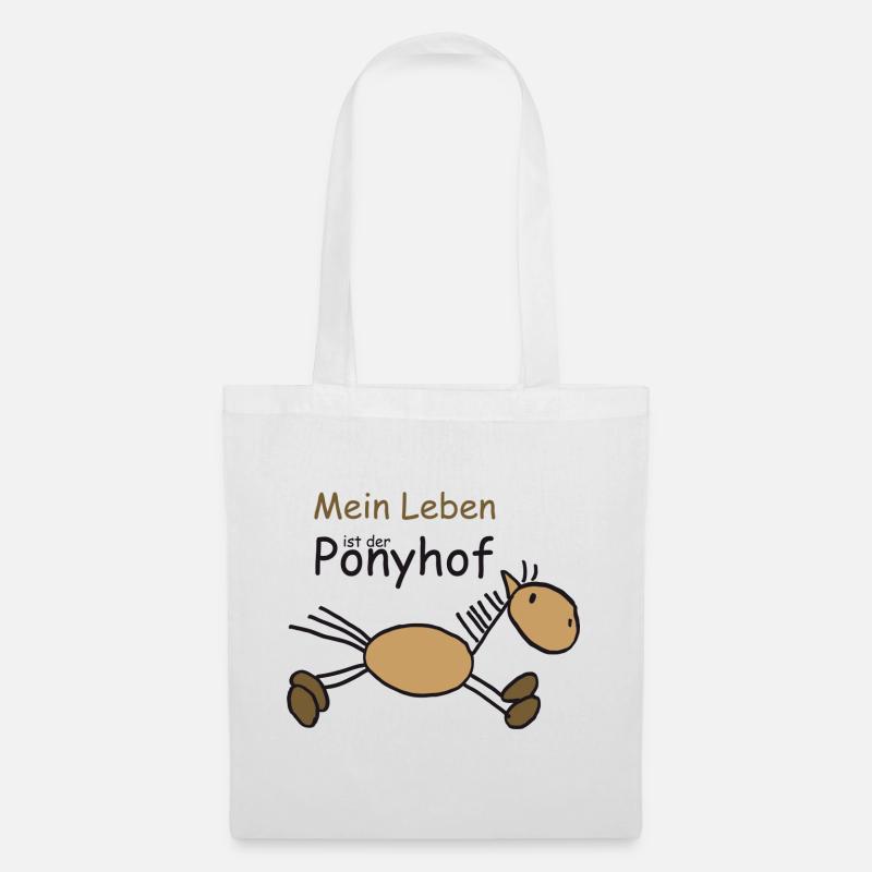 Mein Leben ist der Ponyhof - Stoffbeutel - Weiß