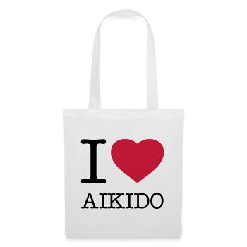 I LOVE AIKIDO - Stoffbeutel - Weiß - Vorne