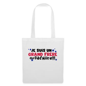 je suis un grand frère qui déchire - Sac en tissu - blanc - Devant