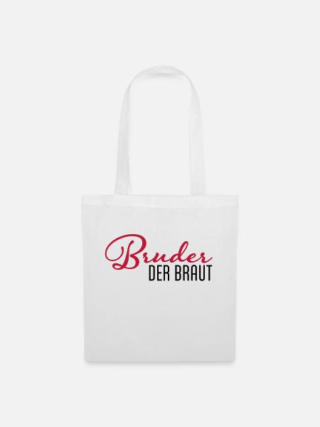 bruder der braut - Stoffbeutel - Weiß