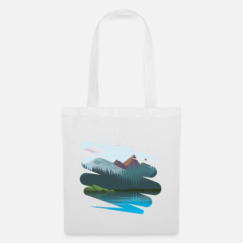Paysage avec encore plus de montagnes - Sac en tissu - blanc