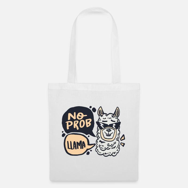 Lama Problem Alpaka Lustig Kamel no prob llama - Stoffbeutel - Weiß