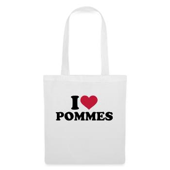 Pommes - Stoffbeutel - Weiß - Vorne
