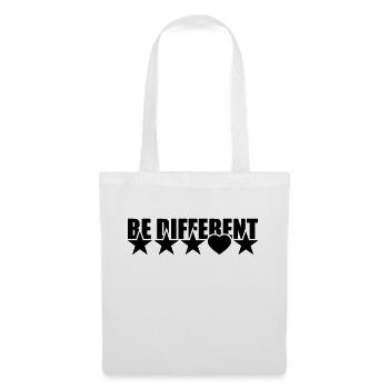 Be Different star love heart shape symbols - Tote Bag - white - Front