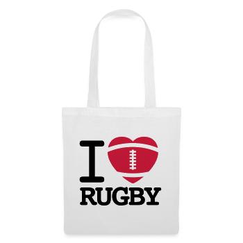 I love Rugby - Tote Bag - white - Front