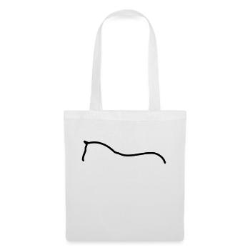 Silhouette de cheval - Sac en tissu - blanc - Devant