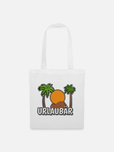 UrlauBär - Stoffbeutel - Weiß