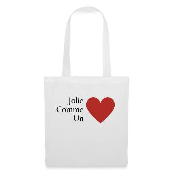 Jolie comme un cœur - Sac en tissu - blanc - Devant