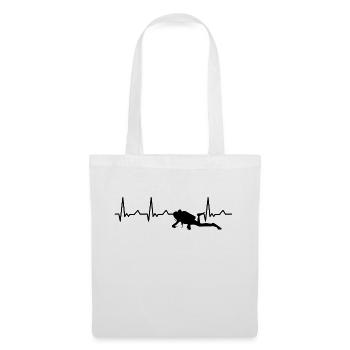 Diving Heartbeat Heartbeat - Tote Bag - white - Front