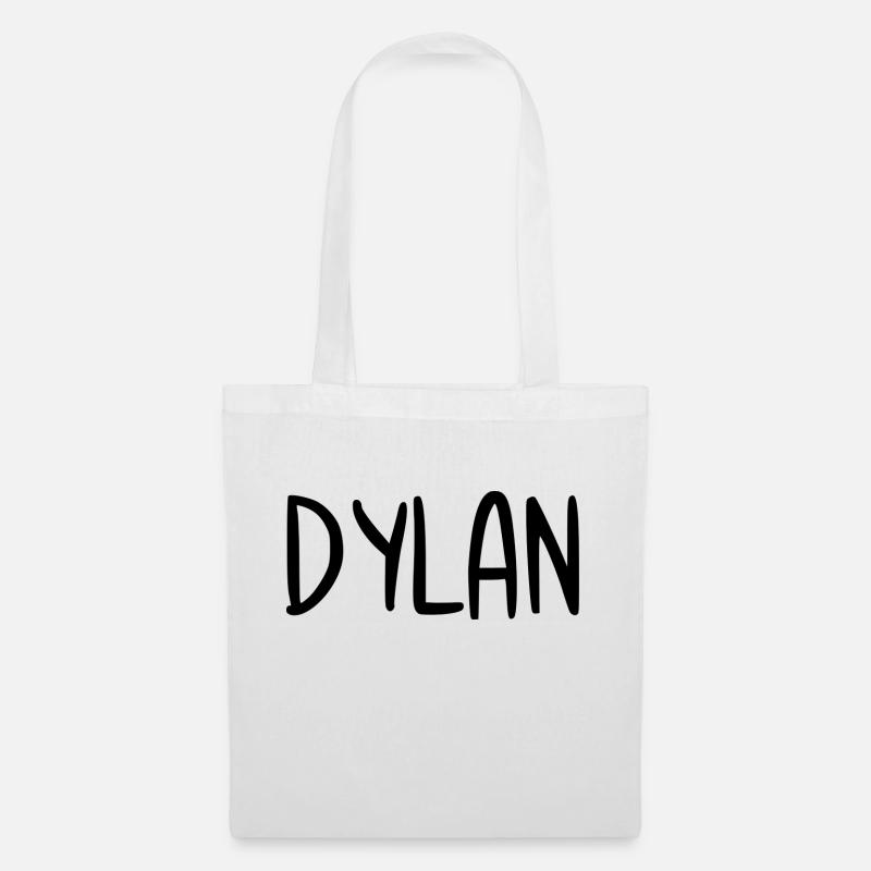 Dylan Custom Name Schriftart Text Geburtstag - Stoffbeutel - Weiß