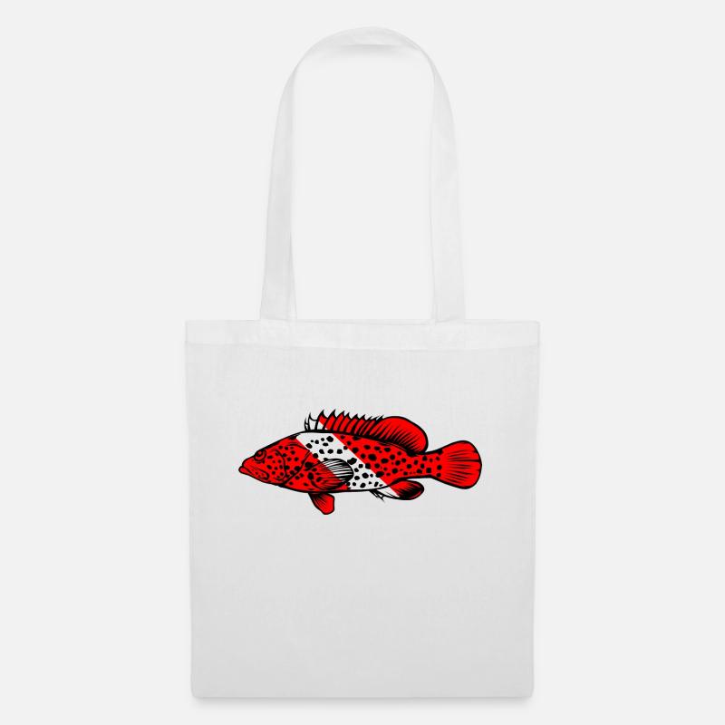 Grouper by Scuba.Style - Tote Bag - white