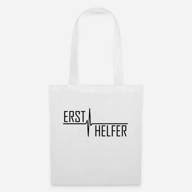 Ersthelfer Sanitäter erste Hilfe - Stoffbeutel - Weiß