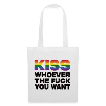 Embrassez qui que vous vouliez Fierté LGBTQ - Sac en tissu - blanc - Devant