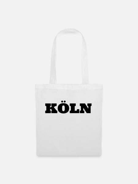 Köln Cologne Meine Stadt Geschenkidee - Stoffbeutel - Weiß
