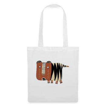 Tigre naïf qui pleure - Sac en tissu - blanc - Devant
