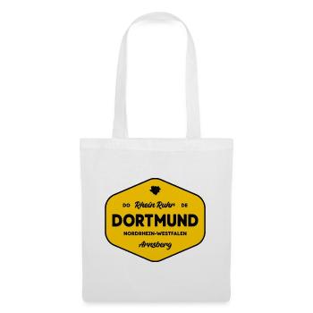 Dortmund JauneLogo de la ville noire - Sac en tissu - blanc - Devant