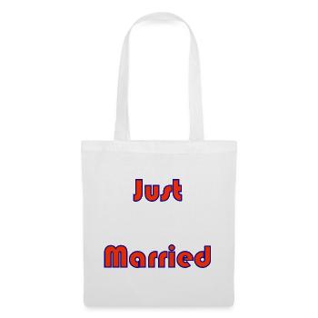 JUST MARRIED. bachelorette party. SAINT VALENTINE. COUPLE. HEART - Tote Bag - white - Front