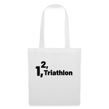 1 2 Triathlon - Sac en tissu - blanc - Devant