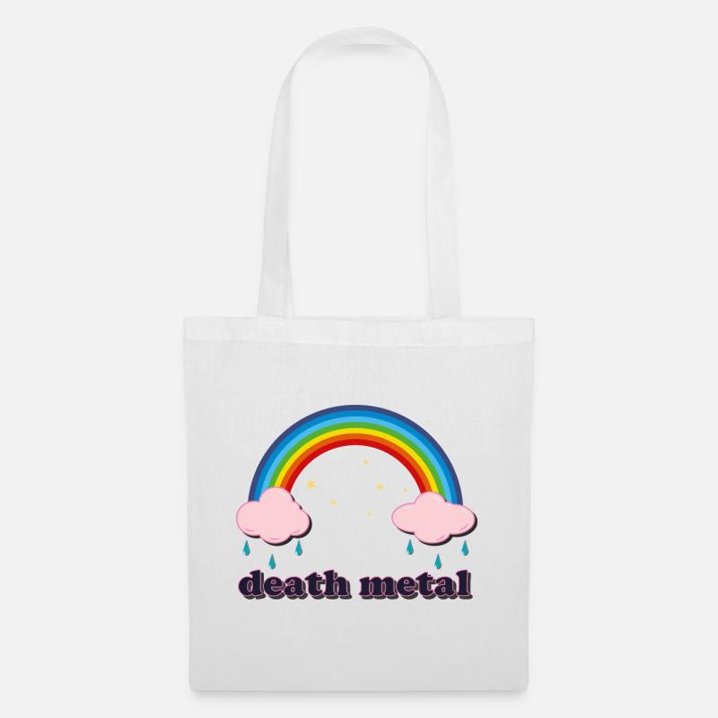 Death Metal Regenbogen - Stoffbeutel - Weiß