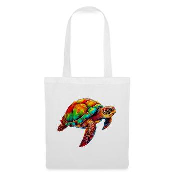 Tortue - Sac en tissu - blanc - Devant