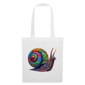 Schnecke - Stoffbeutel - Weiß - Vorne