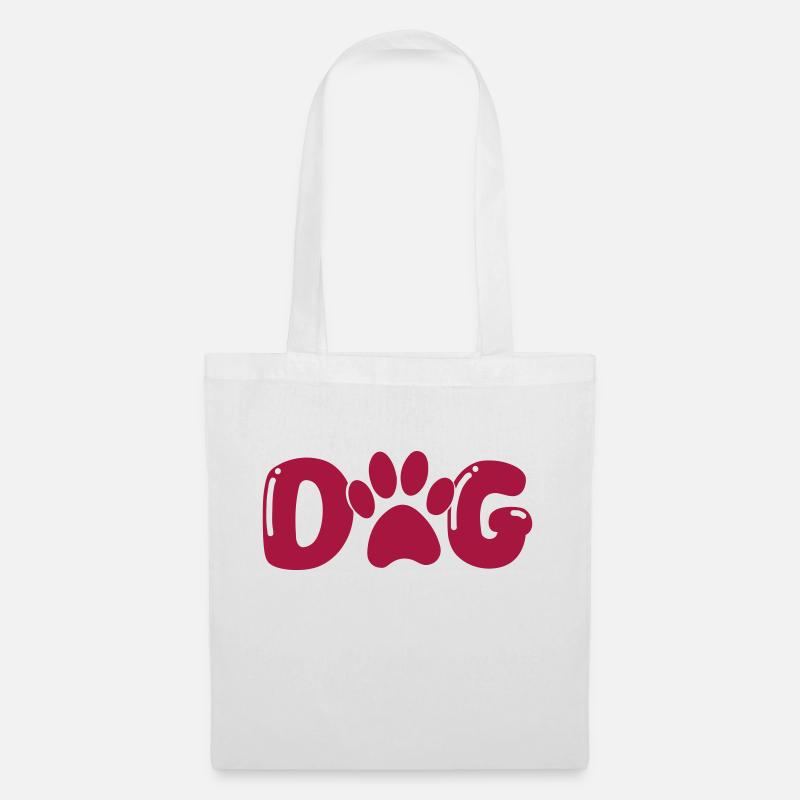 dog pfote - Stoffbeutel - Weiß