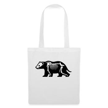 Skeleton Bear - Tote Bag - white - Front