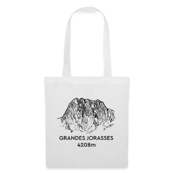 Grandes Jorasses, Haute Montagne, Mont-Blanc, Montagne - Sac en tissu - blanc - Devant
