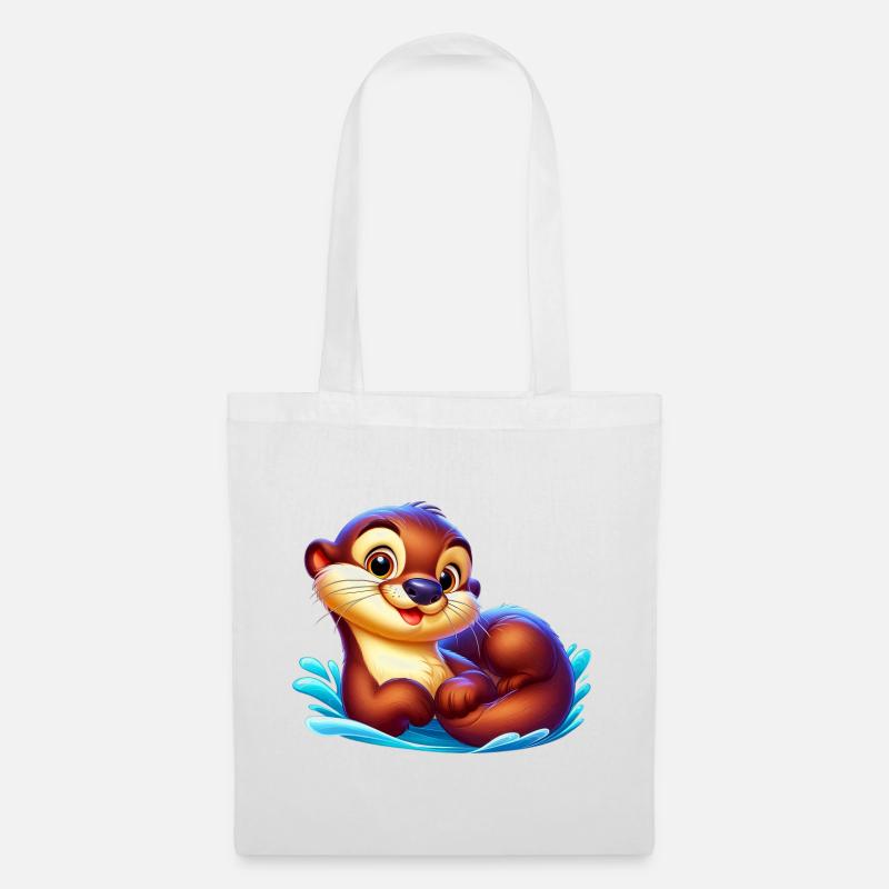 Otter - Stoffbeutel - Weiß