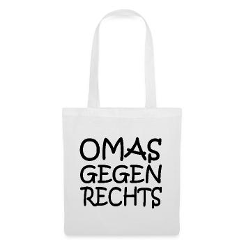 Omas gegen rechts - Stoffbeutel - Weiß - Vorne