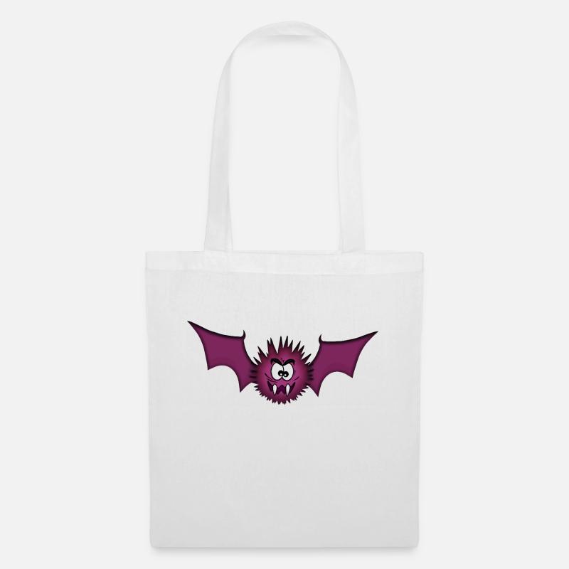 Vampir-Fledermaus - Stoffbeutel - Weiß