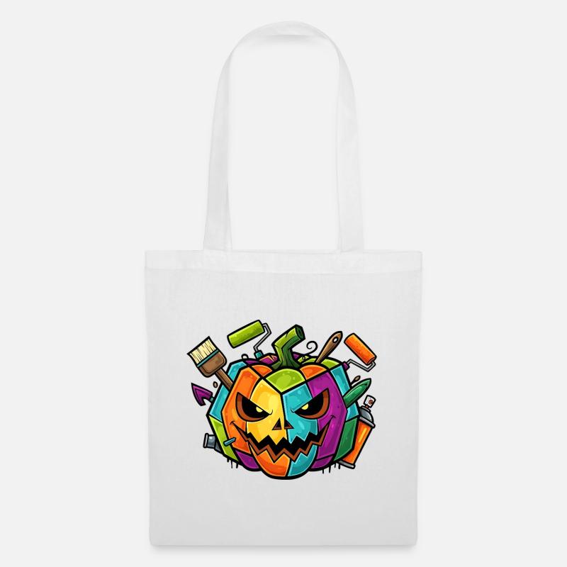 Halloween Graffiti Pumpkin - Tote Bag - white