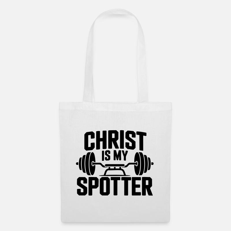 Christus ist mein Spotter - Stoffbeutel - Weiß